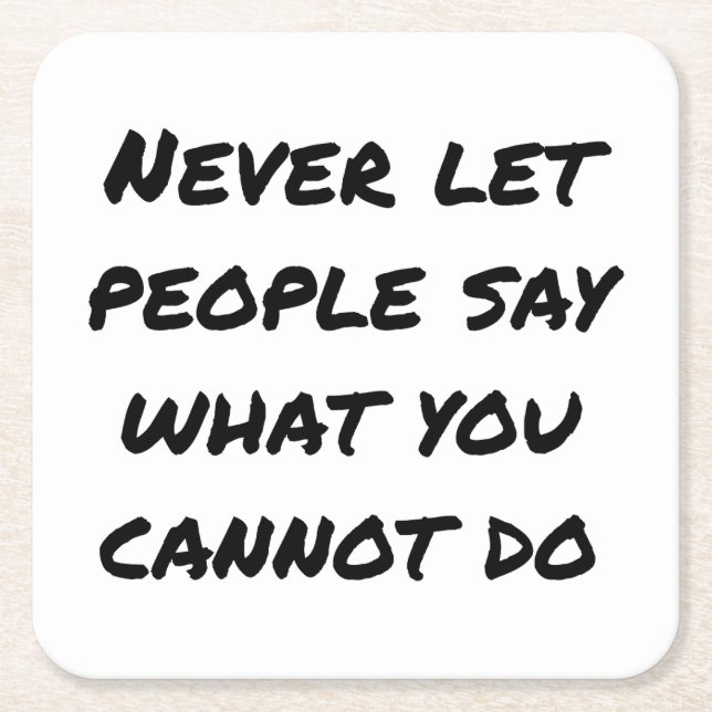 Låt aldrig folk säga Pappert Underlägg (Framsidan)