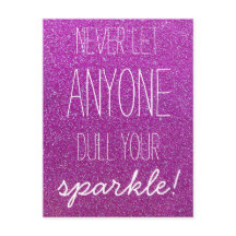 Låt aldrig någon skada din Gnistra Lila Glitter