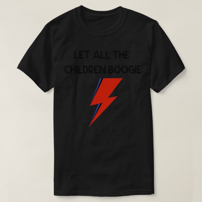 Låt alla barn Boogie vara svarta T Shirt (Design framsida)