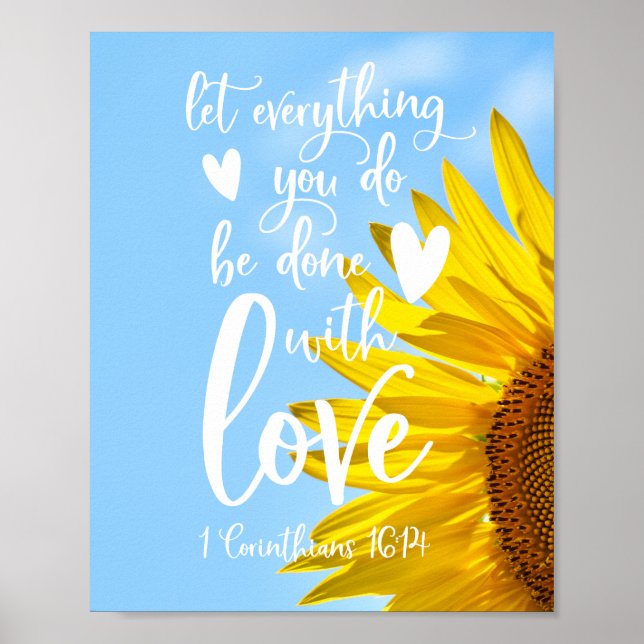 Låt allt du gör med kärlek Solros göras Poster (Framsidan)