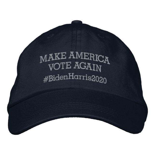 Låt Amerika rösta igen, #BidenHarris2020 Broderad Keps (Framsida)