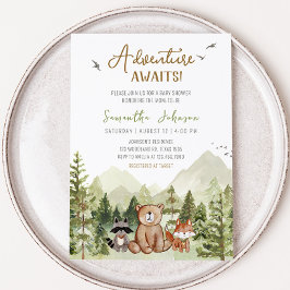 Låt Äventyr börja babyskaren Inbjudningar