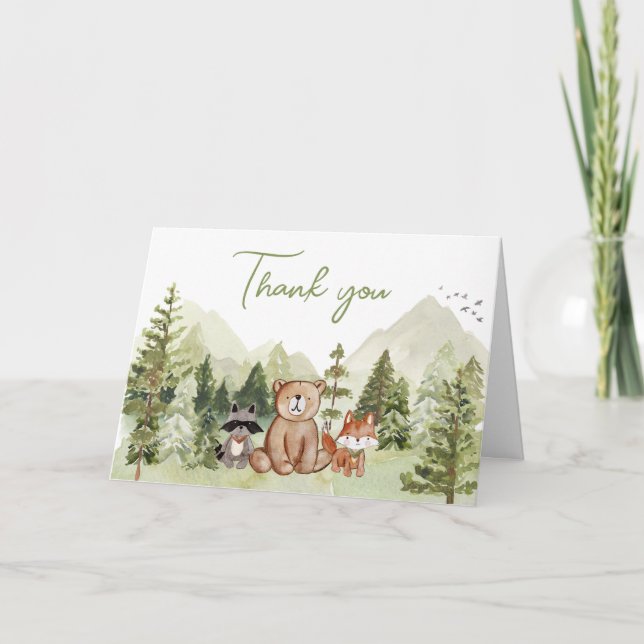 Låt Äventyr börja babyskaren Tack Kort (Framsida)