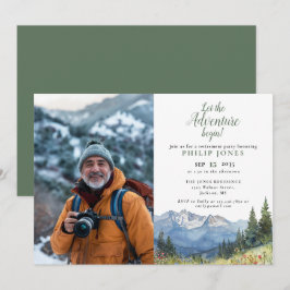 Låt Äventyr börja bergsfoto Pension Inbjudningar