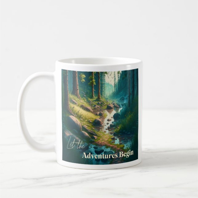 Låt Äventyr börja | Campinginslag Kaffemugg (Vänster)