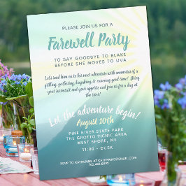 Låt Äventyr börja Farväl Party Inbjudningar