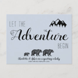 Låt Äventyr börja Graviden för skogsburar Meddelande Vykort