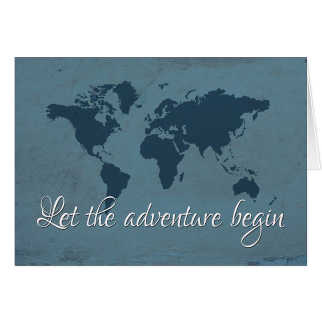 Låt äventyr börja hälsningskort (Framsidan Horizontal)