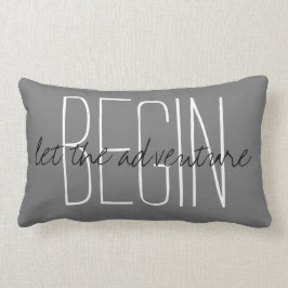 Låt äventyr börja lumbarkudde