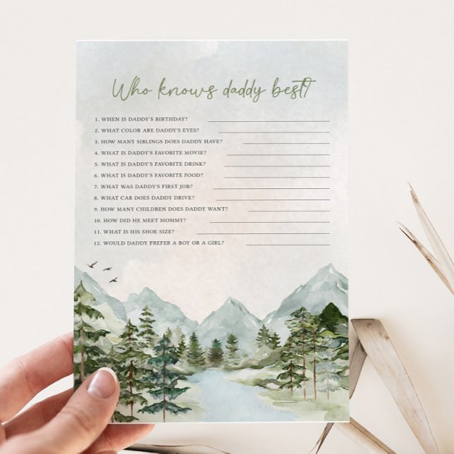 Låt Äventyr börja med babyduschen Vem vet vem som  (Let the Adventure Begin Baby Shower Game)