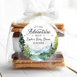 Låt Äventyr börja med babyskårens fäste Runt Klistermärke