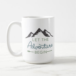 Låt äventyr börja muggen kaffemugg