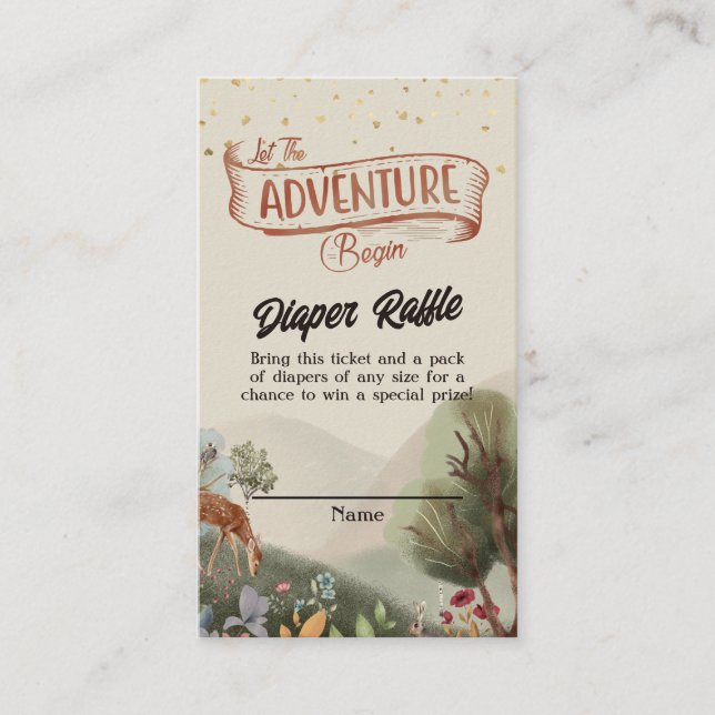 Låt Äventyr börja sänka Raffle Biljett (Framsida)