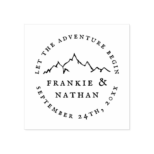 Låt Äventyr börja | Spara datum i realtid Stämpel (Tryck)