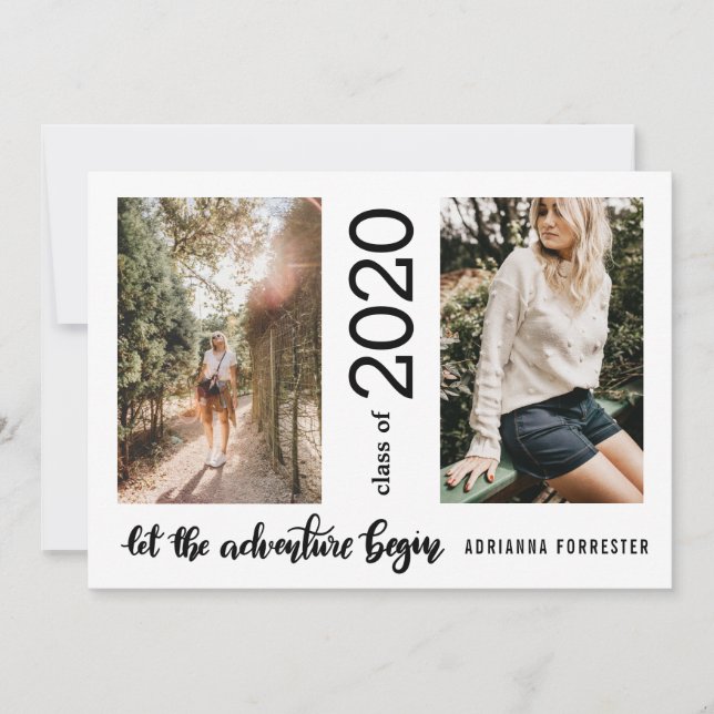 Låt Äventyr börja Student 2020 Inbjudningar (Framsida)