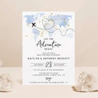"Låt Äventyr börja!" Travel Karta Baby Shower