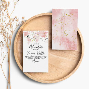 "Låt Äventyr börja!" Travel Karta Baby Shower Tilläggskort