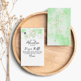 "Låt Äventyr börja!" Travel Karta Baby Shower Tilläggskort