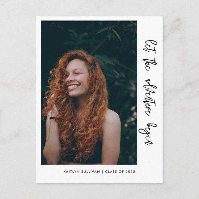 Låt Äventyr påbörja skriptAvslappnaden | Student Meddelande Vykort (Framsida)