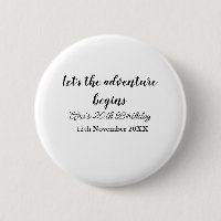 låt äventyret börja 20-årsdag lägg till namn