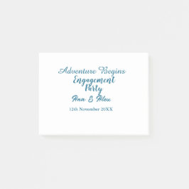 låt äventyret börja engagemangsfest namn da post-it block