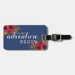 Låt äventyret börja Floral Bagagebricka