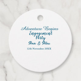 låt äventyret börja förlovningsfest namn da gåvor etiketter