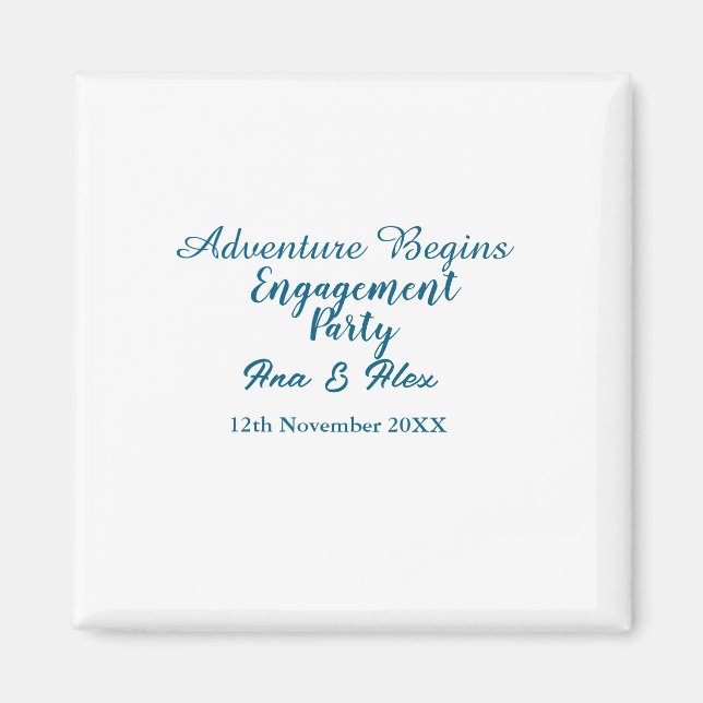 låt äventyret börja förlovningsfest namn da magnet (Framsidan)