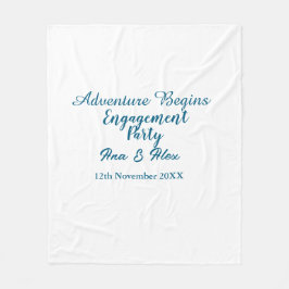 låt äventyret börjar förlovningsfest namn da fleecefilt