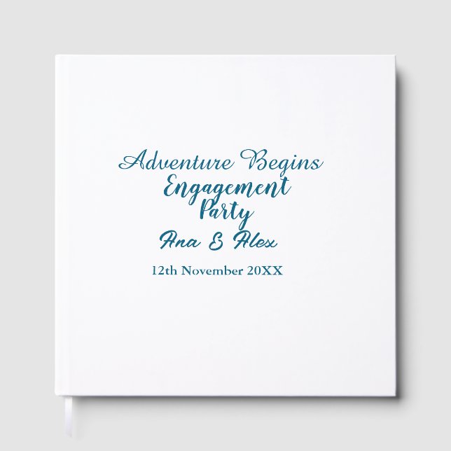 låt äventyret börjar förlovningsfest namn da gästböcker (Framsida)