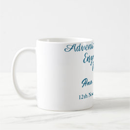 låt äventyret börjar förlovningsfest namn da kaffemugg