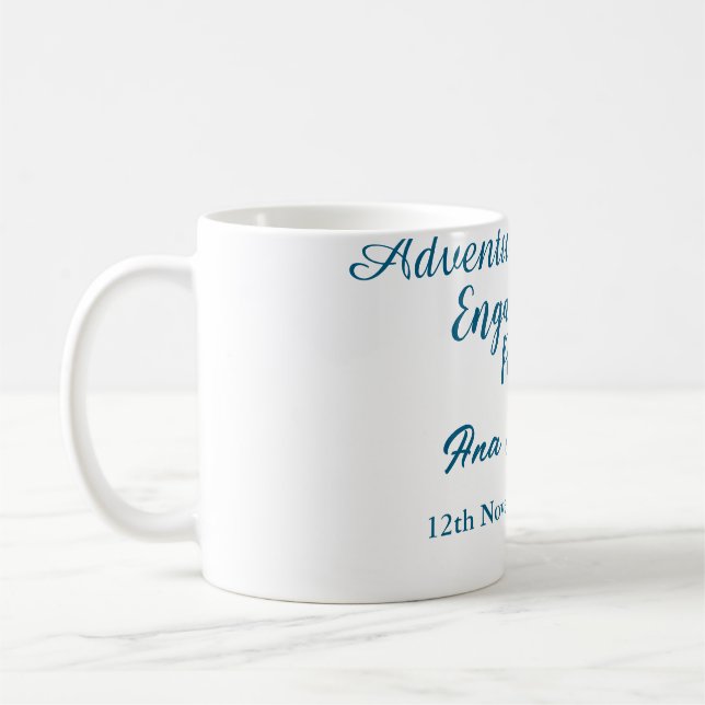 låt äventyret börjar förlovningsfest namn da kaffemugg (Vänster)