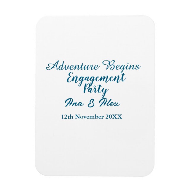 låt äventyret börjar förlovningsfest namn da magnet (Vertikal)