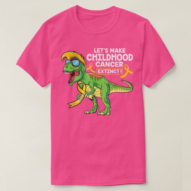 Låt barncancer Utdöda Dinosaur Childh T Shirt (Design framsida)