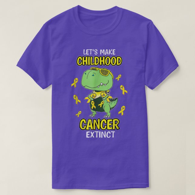 Låt barncancer Utdöda Dinosaur Childh T Shirt (Design framsida)