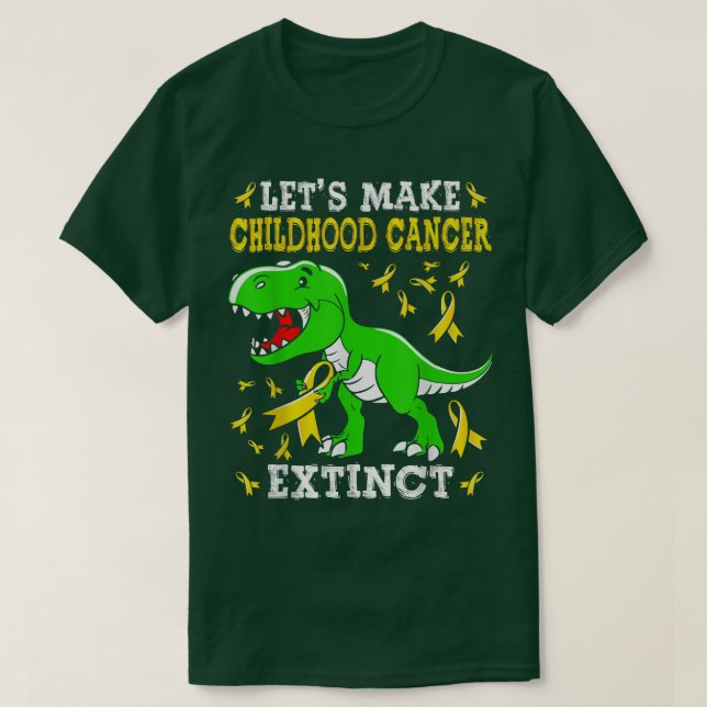 Låt barncancer Utdöda dosinosaur Trex G T Shirt (Design framsida)