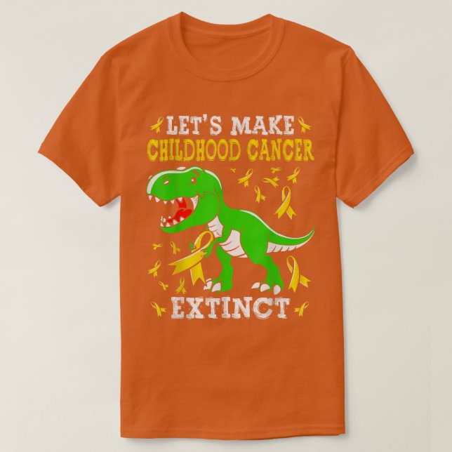 Låt barncancer Utdöda dosinosaur Trex G T Shirt (Design framsida)