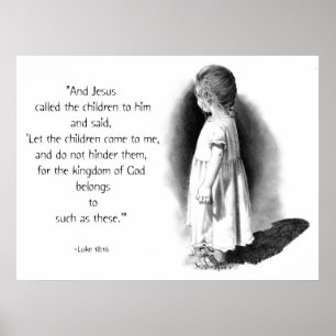 LÅT BARNS KOM: JESUS: PENCIL ART POSTER