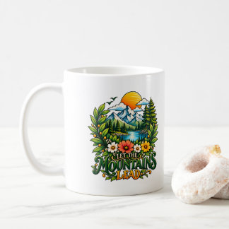 Låt Berg Led Minimalistisk Natur Berg Kaffemugg