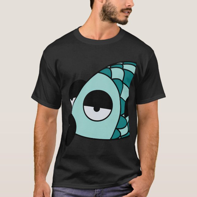 LAT BLÅ FISK T SHIRT (Framsida)