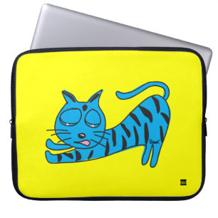 Lat blåttkatt 15 flytta sig mycket långsamt lapt laptop fodral