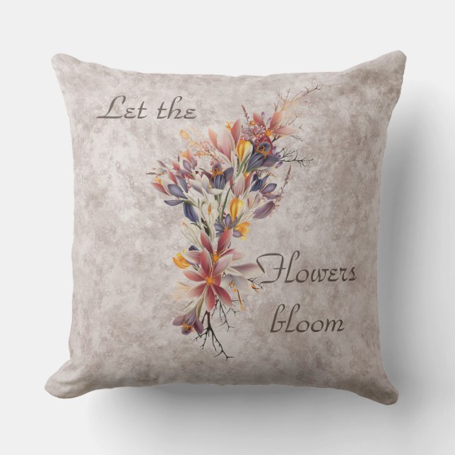 Låt blommorna blomma i Pillow Kudde (Framsida)