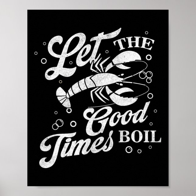 Låt Bra Times Boil Funny Kräftor Boil Mardi Poster (Framsidan)