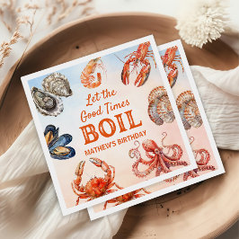 Låt Bra Times Boil Seafood-Födelsedagsfesten Pappersservett