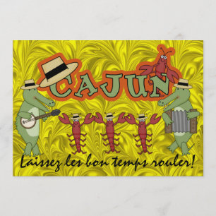 Låt Bra Times Roll! Cajun Stil! Mardi Gras Inbjudningar