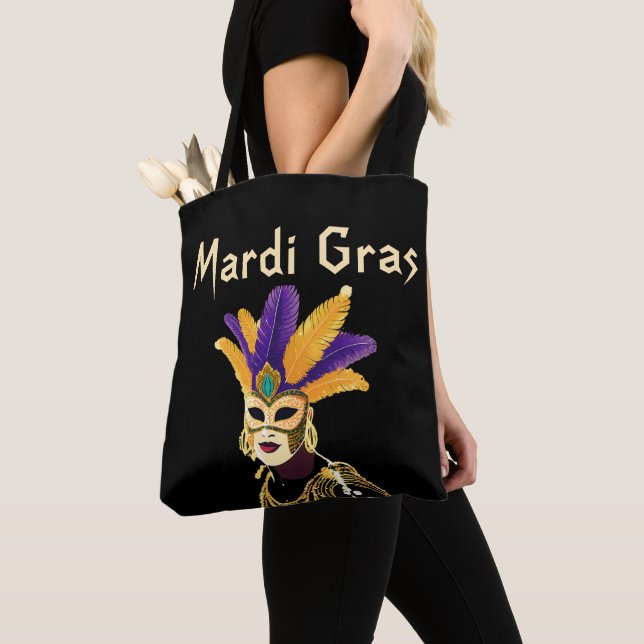 "Låt Bra Times Roll: Mardi Gras Firande" Tygkasse (Närbild)