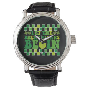 Låt bushen börja irländska groovy retro armbandsur