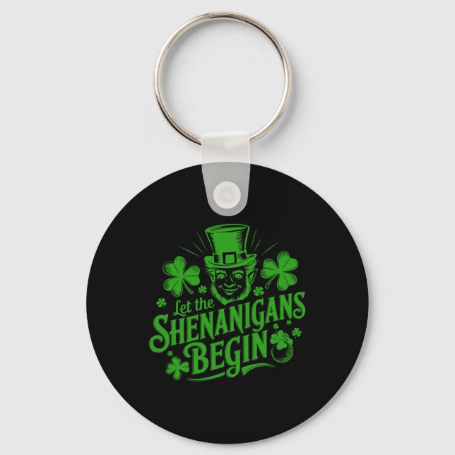 Låt bushen börja - Rolig irländsk St Patrick Nyckelring (Framsida)