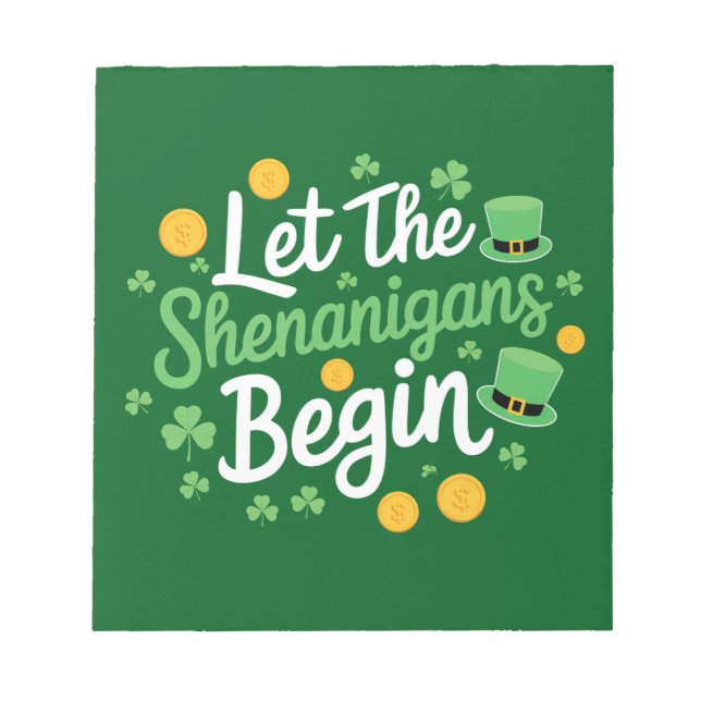 Låt bushen börja Rolig St. Patrick's Day Anteckningsblock (Framsida)