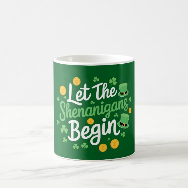 Låt bushen börja Rolig St Patrick's Day Kaffemugg (Center)